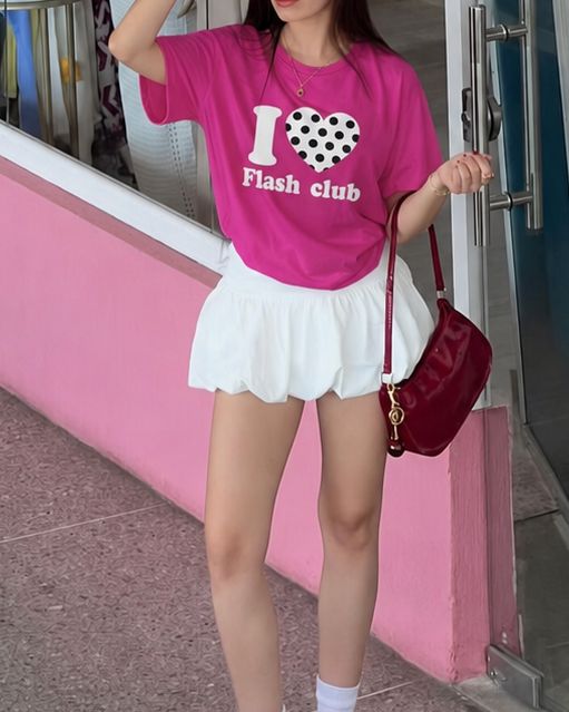 Polka Heart Tee 【12colors】