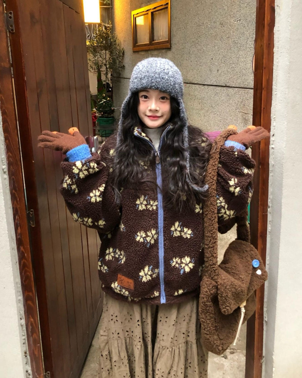 Vintage Bloom Boa Jacket