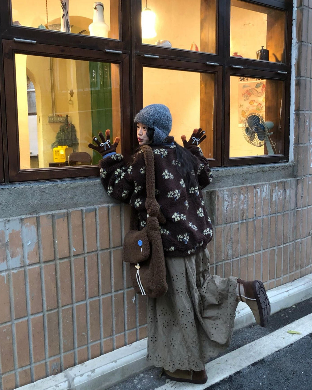 Vintage Bloom Boa Jacket