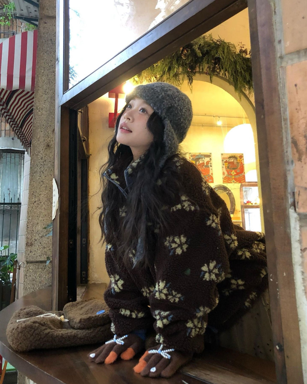 Vintage Bloom Boa Jacket