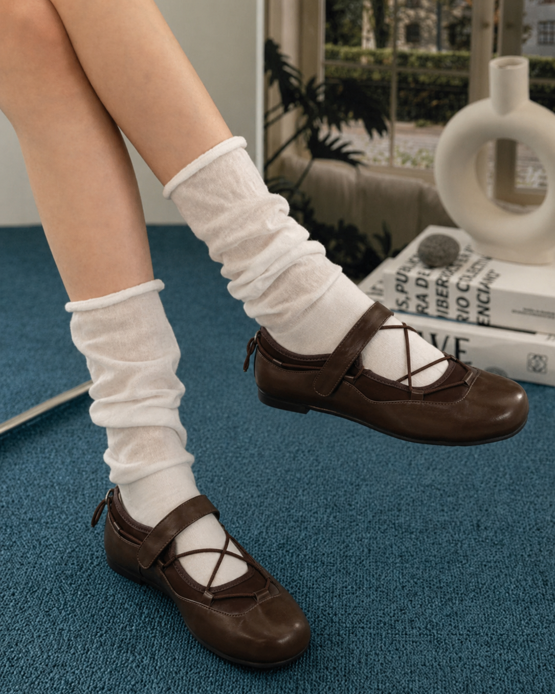 Vintage Cross Strap Mary Jane Shoes