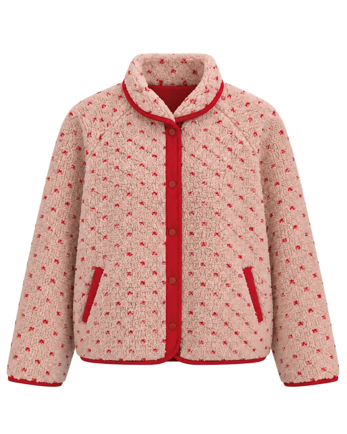 Retro Pattern Boa Jacket【3colors】