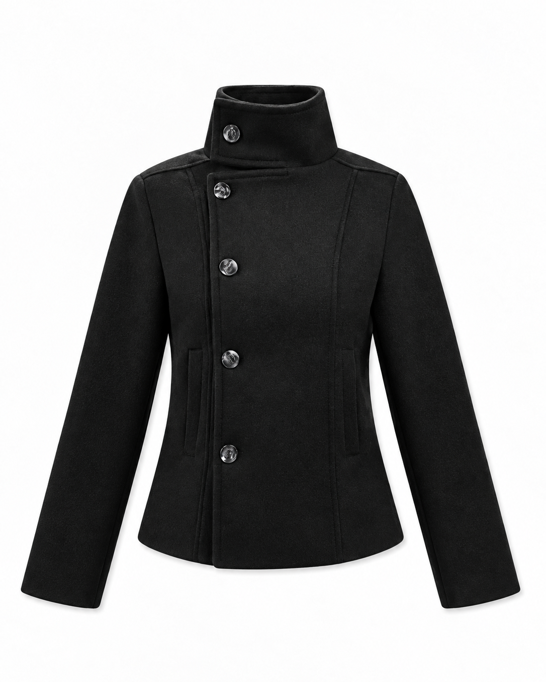 Classic High Neck Short Coat