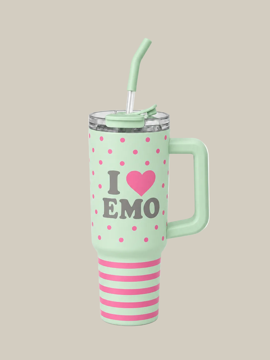 Retro Pop Pattern Tumbler【2colors】
