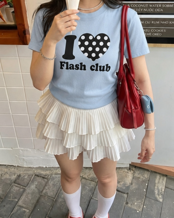 Polka Heart Tee 【12colors】
