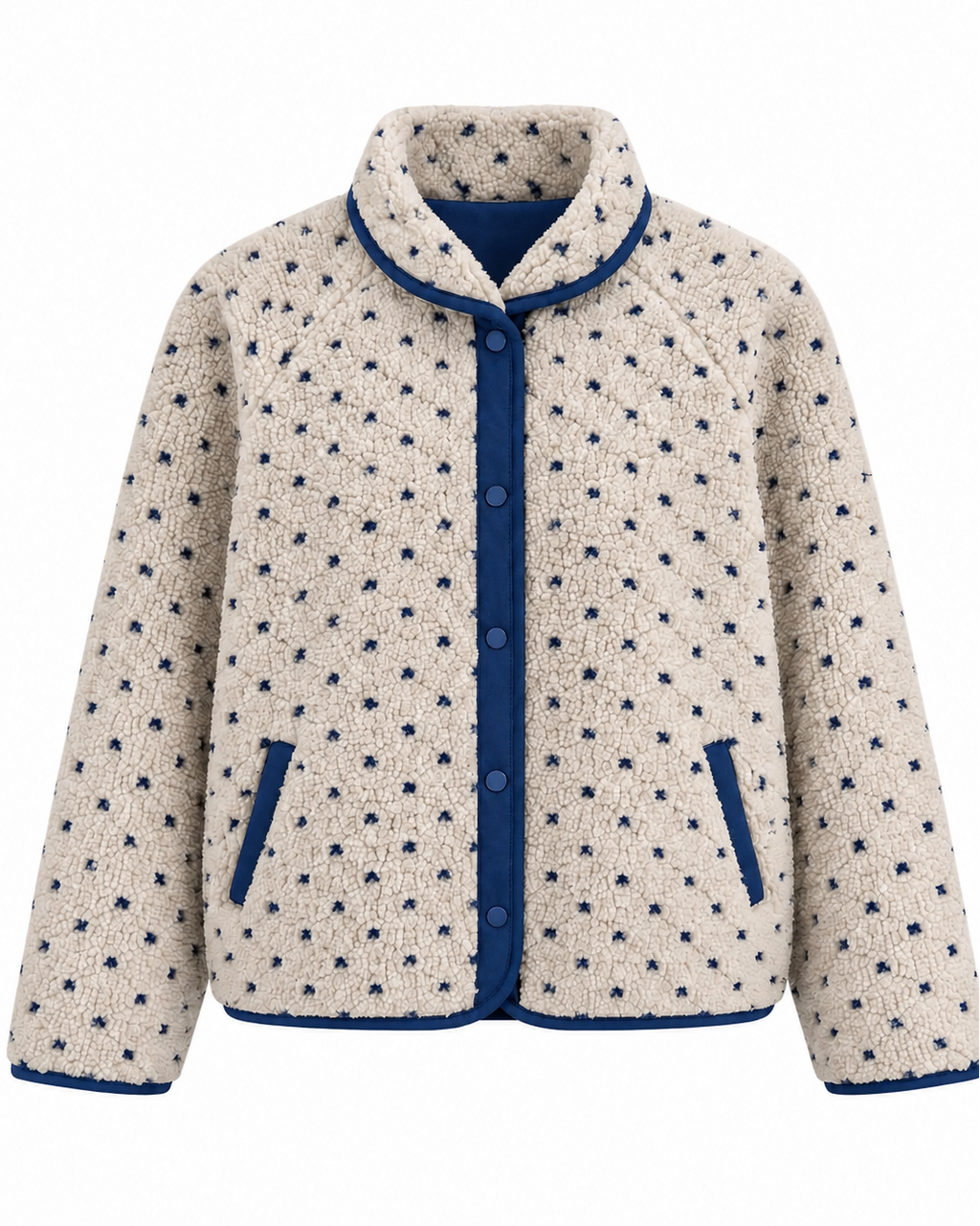 Retro Pattern Boa Jacket【3colors】