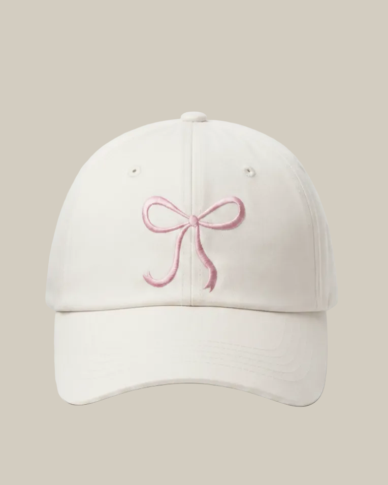Soft Ribbon Embroidery Cap 【4colors】