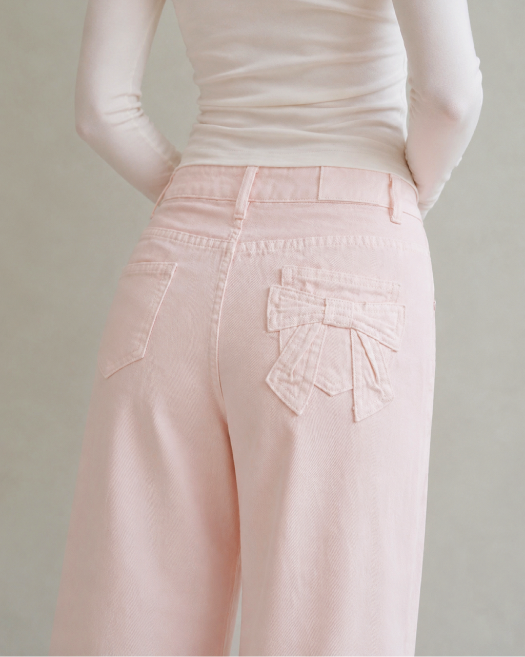 Pastel Ribbon Pocket Pants【3colors】
