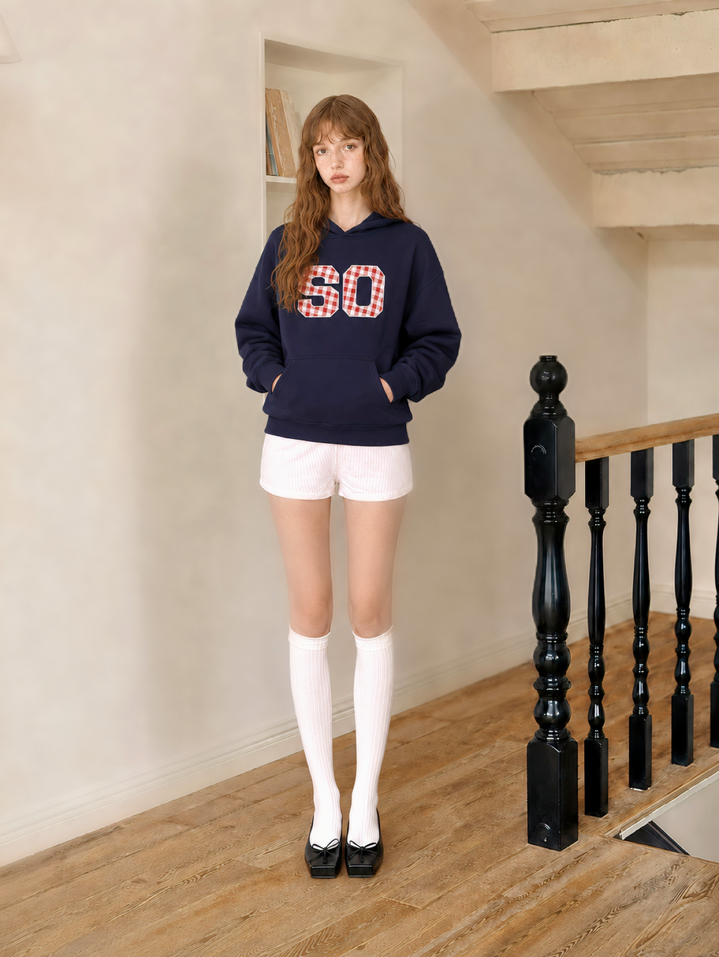 Gingham Number Hoodie