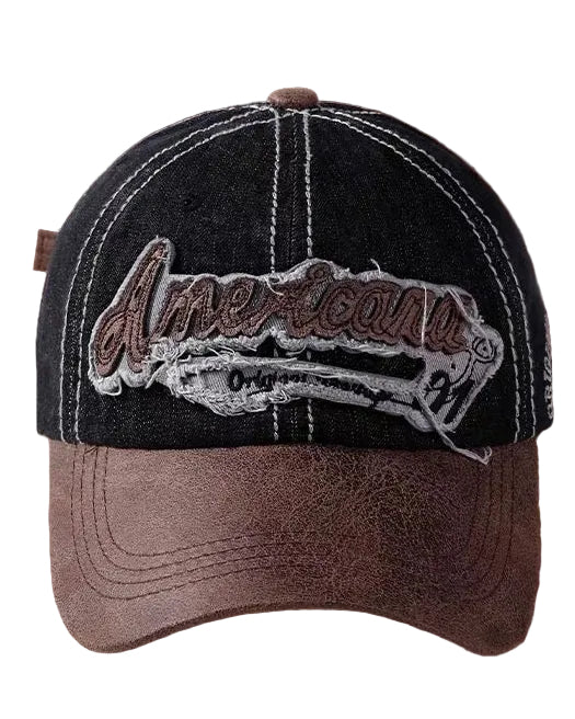 Vintage denim baseball cap