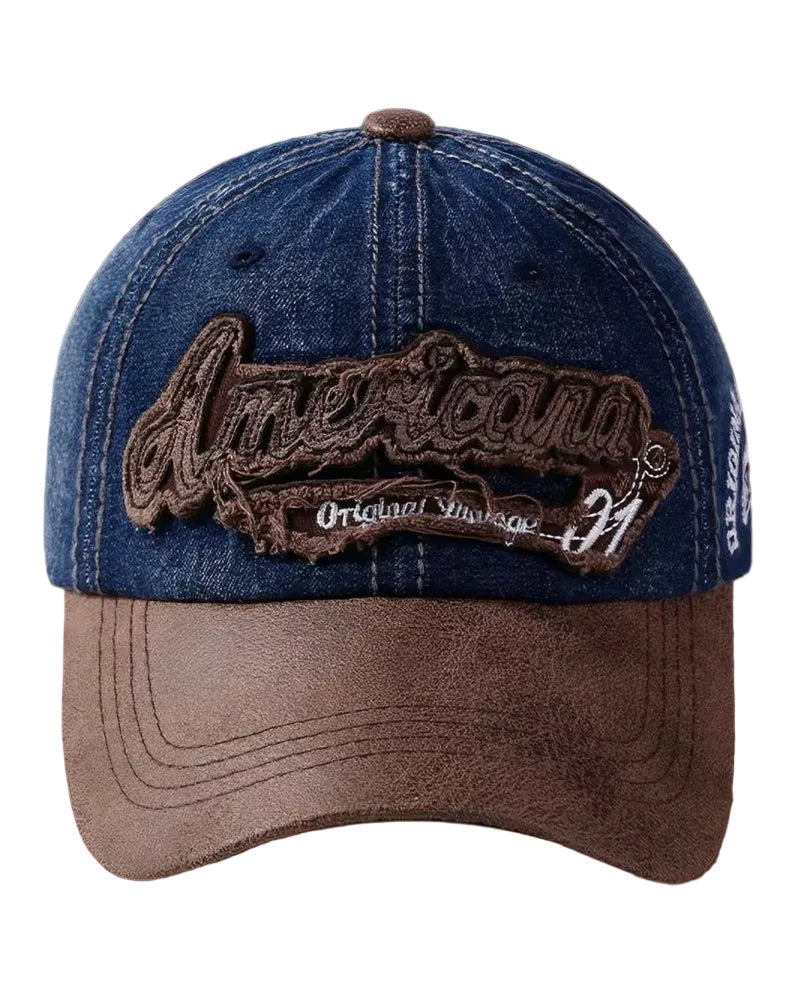 Vintage denim baseball cap