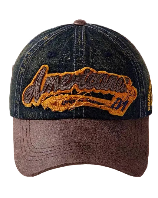 Vintage denim baseball cap