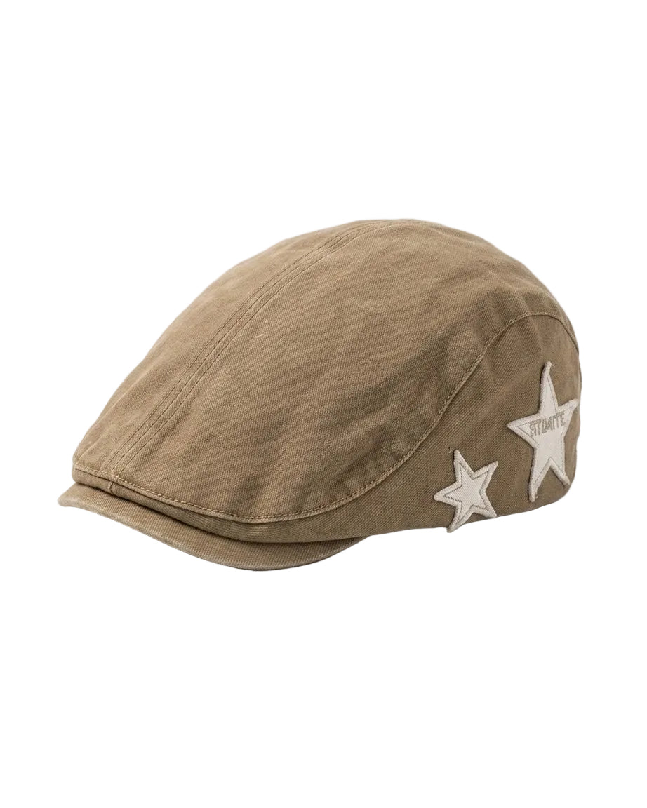 Vintage Star Patch Flat Cap
