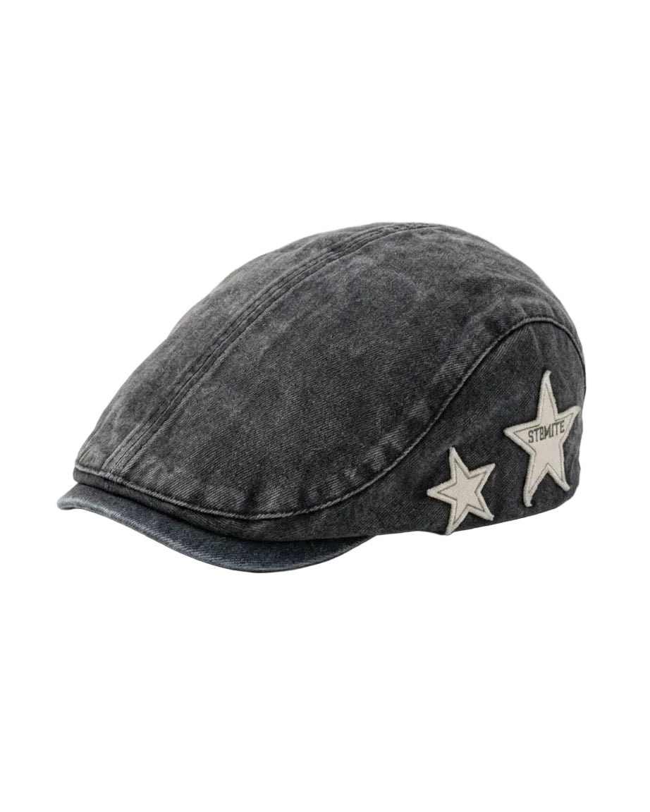 Vintage Star Patch Flat Cap