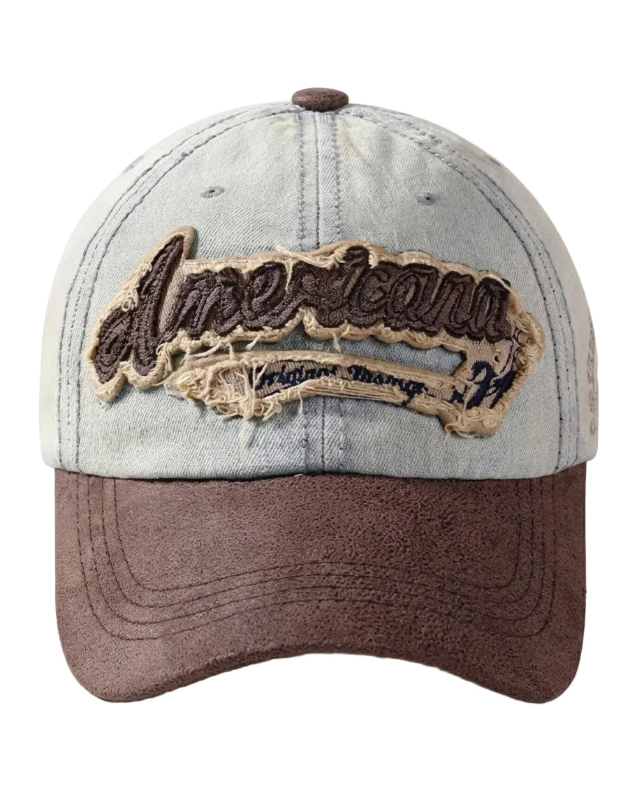Vintage denim baseball cap