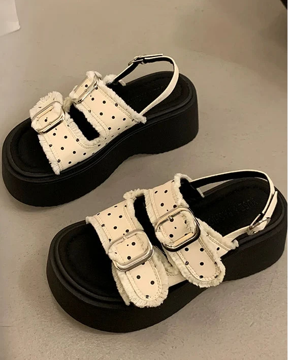 Polka Platform Sandals