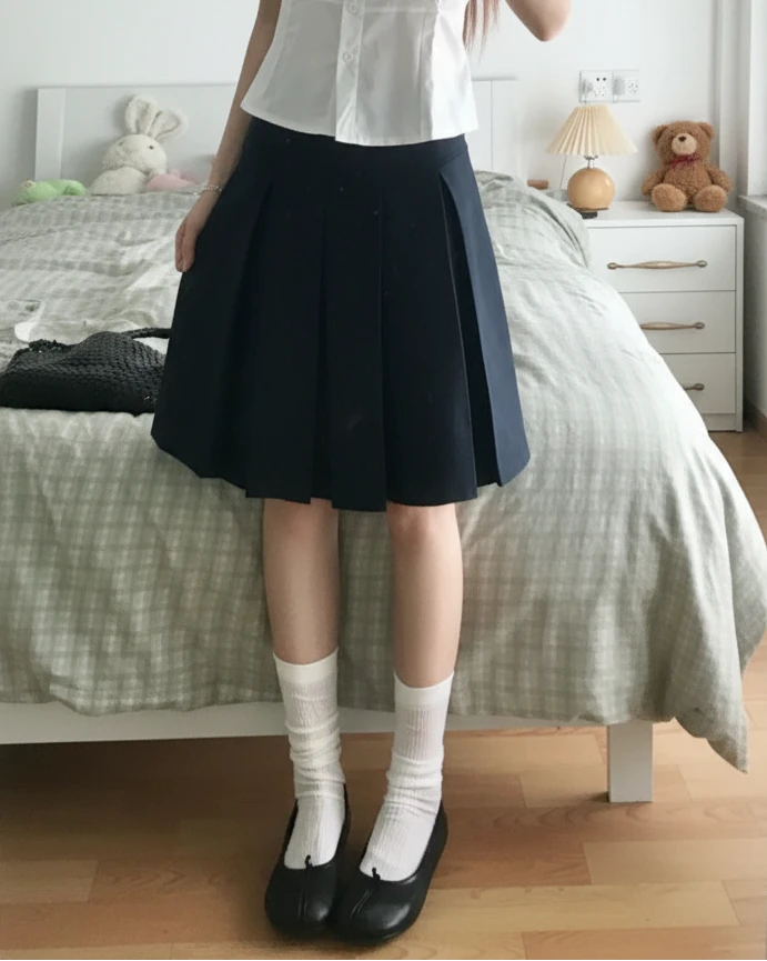 Harper Pleated Midi Skirt 【2colors】