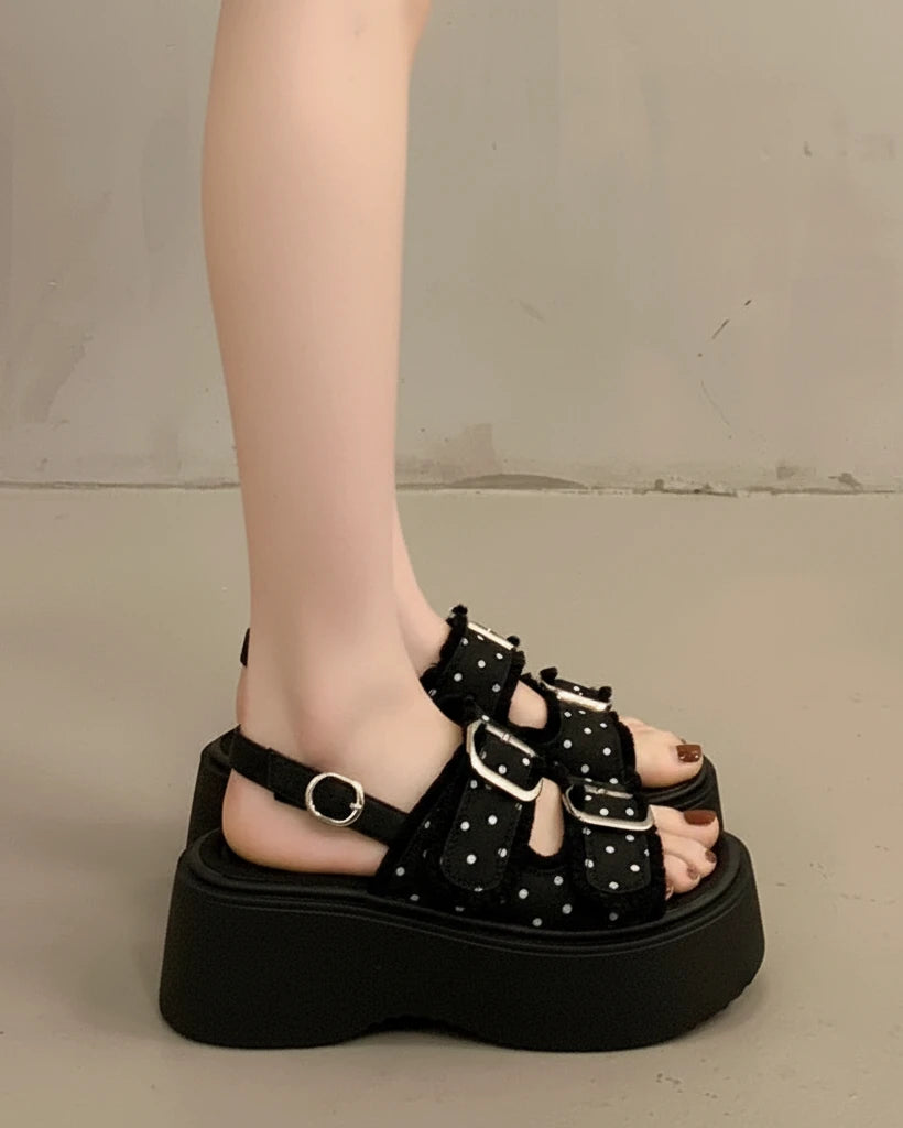 Polka Platform Sandals