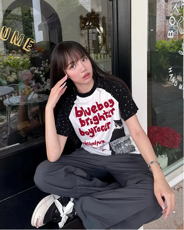 Polka Raglan Tee