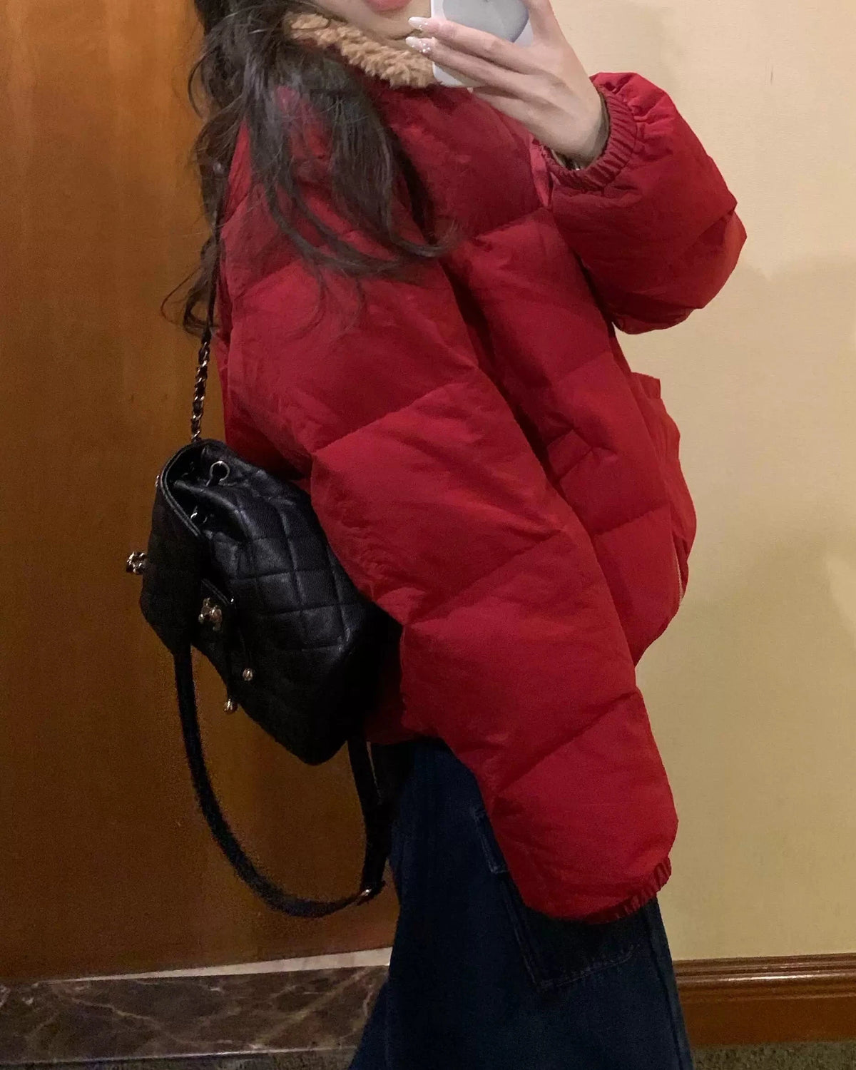 Retro Fur Collar Down Jacket