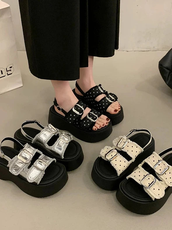Polka Platform Sandals