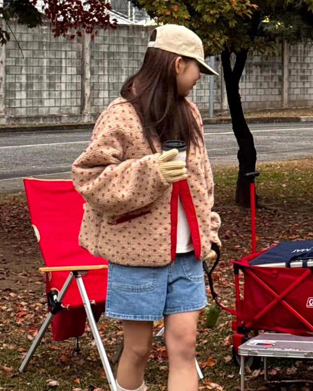 Retro Pattern Boa Jacket【3colors】