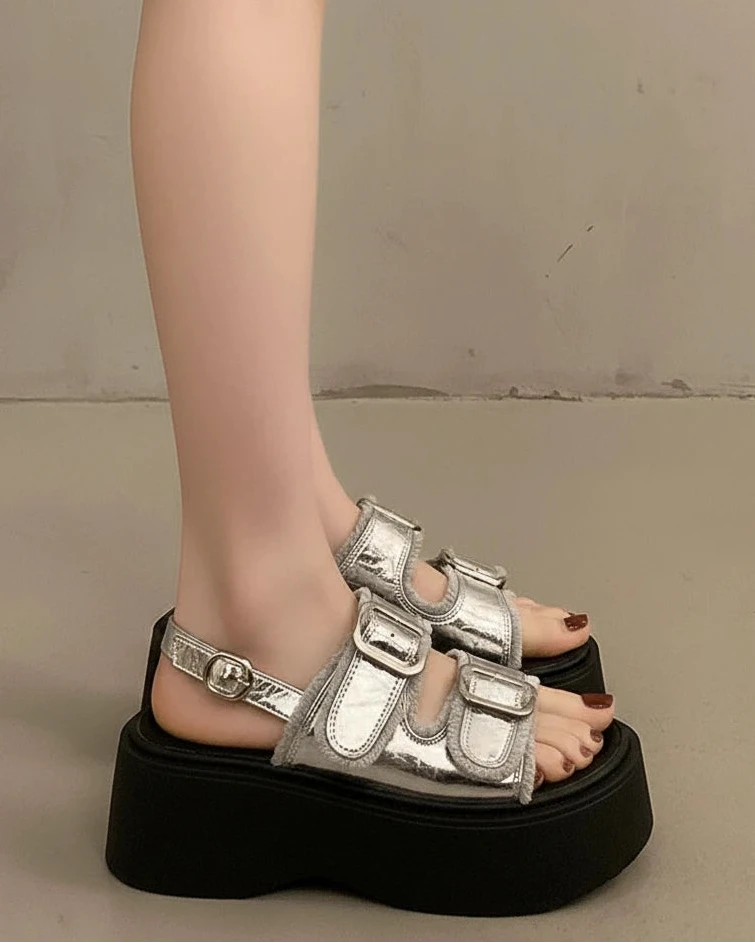 Polka Platform Sandals